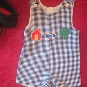 Kelly's Kids Blue Gingham Bodysuit